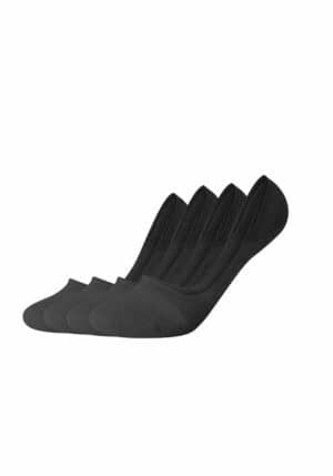 CAMANO Füßlinge invisible comfort 4er Pack black