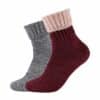 CAMANO Socken mit Wollanteil für Damen 2er Pack oxblood red