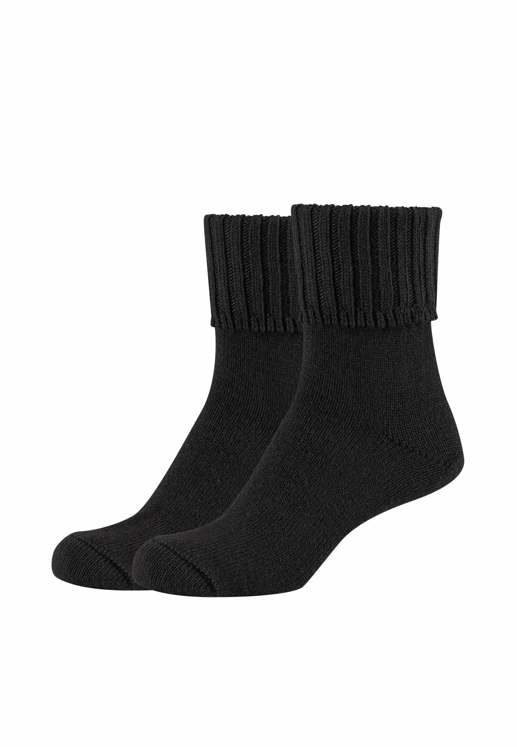 CAMANO Socken mit Wollanteil für Damen 2er Pack black