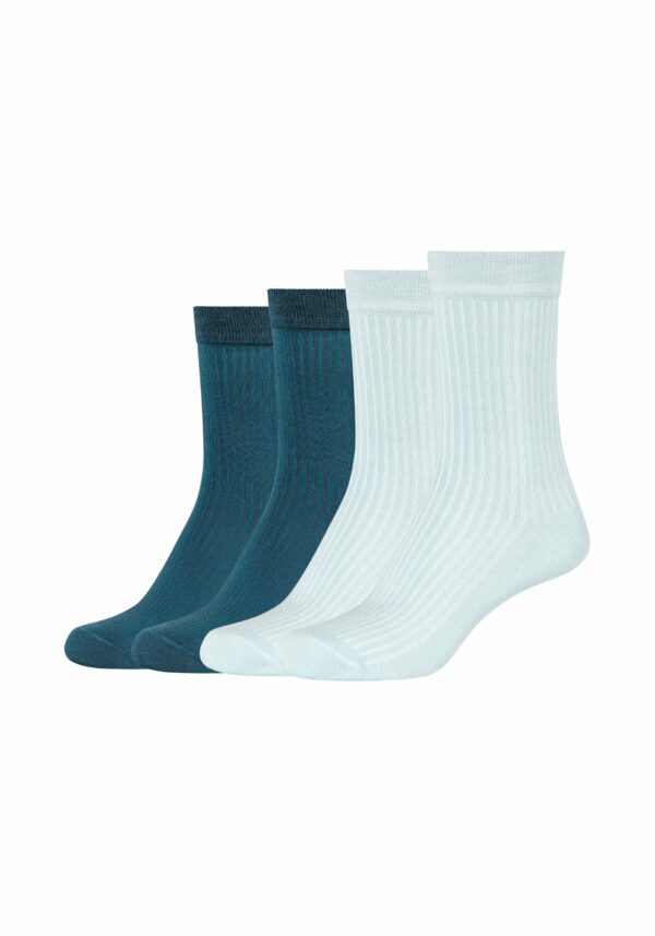 CAMANO Socken Silky Feeling gerippt 4er Pack starlight blue