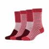 CAMANO Socken ca-soft stripes 4er Pack rose wine