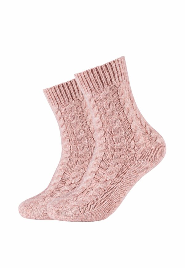 CAMANO Socken cosy cable stitch 2er Pack dusty rose