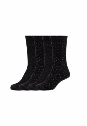 CAMANO Socken cosy shiny in Box 4er Pack black