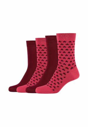 CAMANO Socken ca-soft stars 4er Pack rose wine