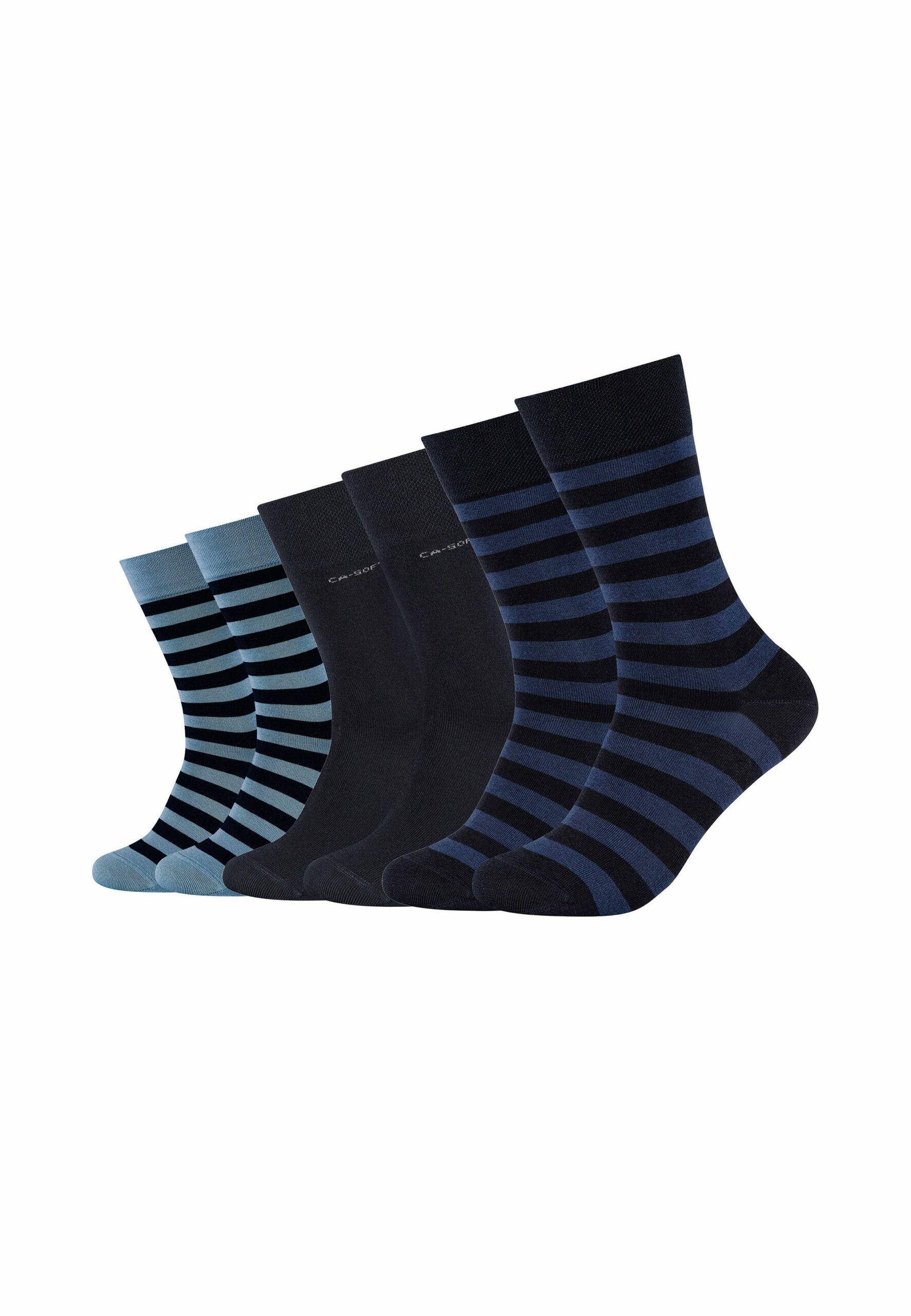 CAMANO Socken ca-soft stripes 6er Pack navy