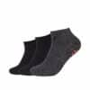 CAMANO Yoga Kurzsocken 3er Pack black mix