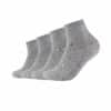 CAMANO Kurzsocken ca-soft mit Bio-Baumwolle 4er Pack light grey melange