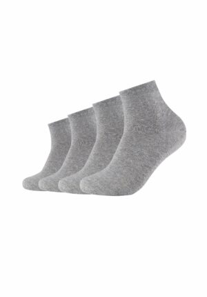 CAMANO Kurzsocken ca-soft mit Bio-Baumwolle 4er Pack light grey melange