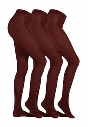 CAMANO Feinstrumpfhose pepita 60 DEN 3er Pack wine red