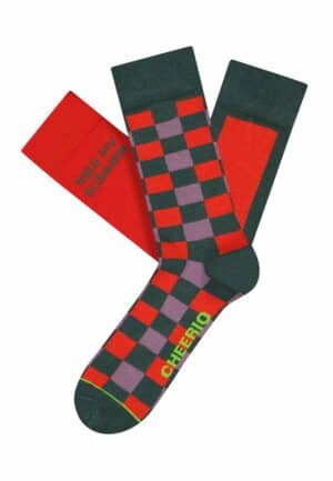 CHEERIO* Socken GLÜHWEIN GLORY in Box 3er Pack flame red/army green