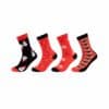 Fun Socks Socken organic cotton Christmas in Box 4er Pack mars red