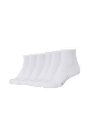 mustang Kurzsocken mit Bio-Baumwolle 6er Pack white