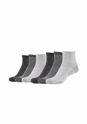 mustang Kurzsocken mit Bio-Baumwolle 6er Pack fog mix