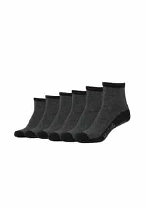 mustang Kurzsocken mit Bio-Baumwolle 6er Pack black