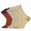 s.Oliver Socken Essentials mit Bio-Baumwolle gemustert 6er Pack ochre
