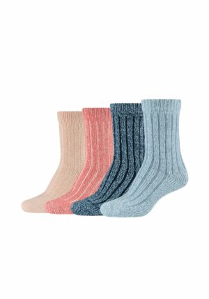 s.Oliver Kuschel-Socken Hygge 4er Pack stone melange + confetti