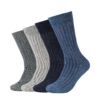 s.Oliver Ripp-Socken Essentials 4er Pack blue melange