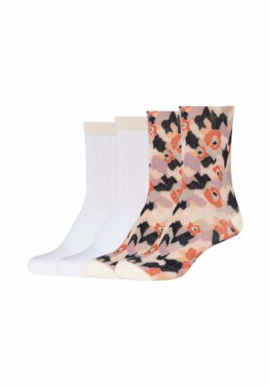 s.Oliver Socken Essentials Flower mit Bio-Baumwolle 4er Pack white