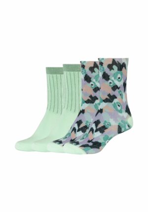 s.Oliver Socken Essentials Flower mit Bio-Baumwolle 4er Pack silt green