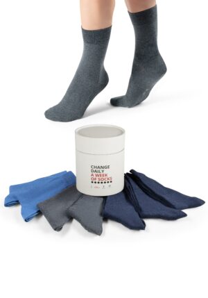 s.Oliver Socken Essentials 7er Pack in der Geschenk-Box blue mix