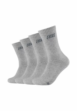 Skechers Tennis Socken Cushioned 4er Pack light grey mouliné