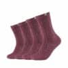 Skechers Kuschel-Socken Cozy für Damen 4er Pack maroon  mouliné