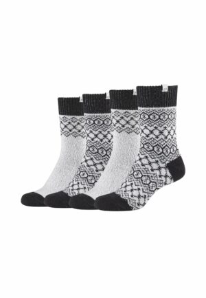 Skechers Socken Casual Cozy Jacquard 4er Pack fog mouline