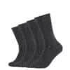 CAMANO Socken ca-soft mit Bio-Baumwolle 4er Pack anthracite melange