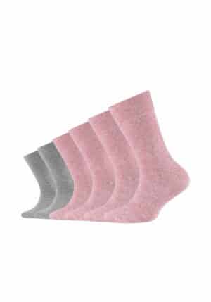 CAMANO Kindersocken ca-soft 6er Pack chalk pink melange