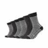 CAMANO Socken Comfort geringelt 6er Pack anthracite melange