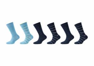 CAMANO Kinder Socken ca-soft Bows mit Bio-Baumwolle 6er Pack blue