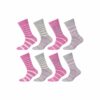 CAMANO Kinder Socken ca-soft gestreift 8er Pack phlox pink