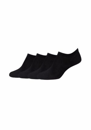 CAMANO Sneakersocken Cotton fine invisible 4er Pack Black