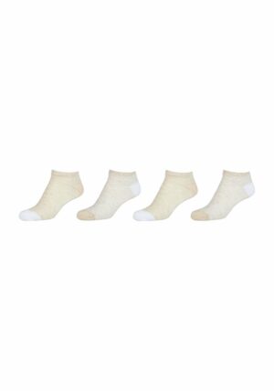 CAMANO Sneakersocken silky touch mini stripes 4er Pack white