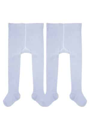 CAMANO Kinder Strumpfhose mit Bio-Baumwolle 2er Pack light blue