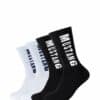 mustang Tennis-Socken mit Bio-Baumwolle 4er Pack black white