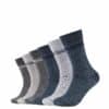 mustang Socken mit Bio-Baumwolle 6er Pack denim melange