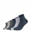 mustang Kurzsocken mit Bio-Baumwolle 6er Pack denim melange