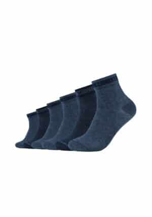 mustang Kurzsocken mit Bio-Baumwolle 6er Pack jeans mix