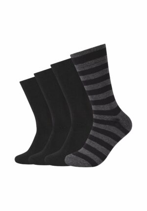 s.Oliver Socken Originals mit Bio-Baumwolle geringelt 4er Pack black