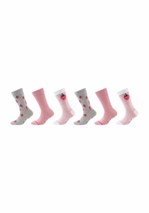 s.Oliver Kinder Socken originals Bio-Baumwolle Fruit 6er Pack sea pink