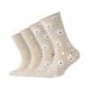 s.Oliver Kinder Socken Silky Touch Flower 4er Pack birch