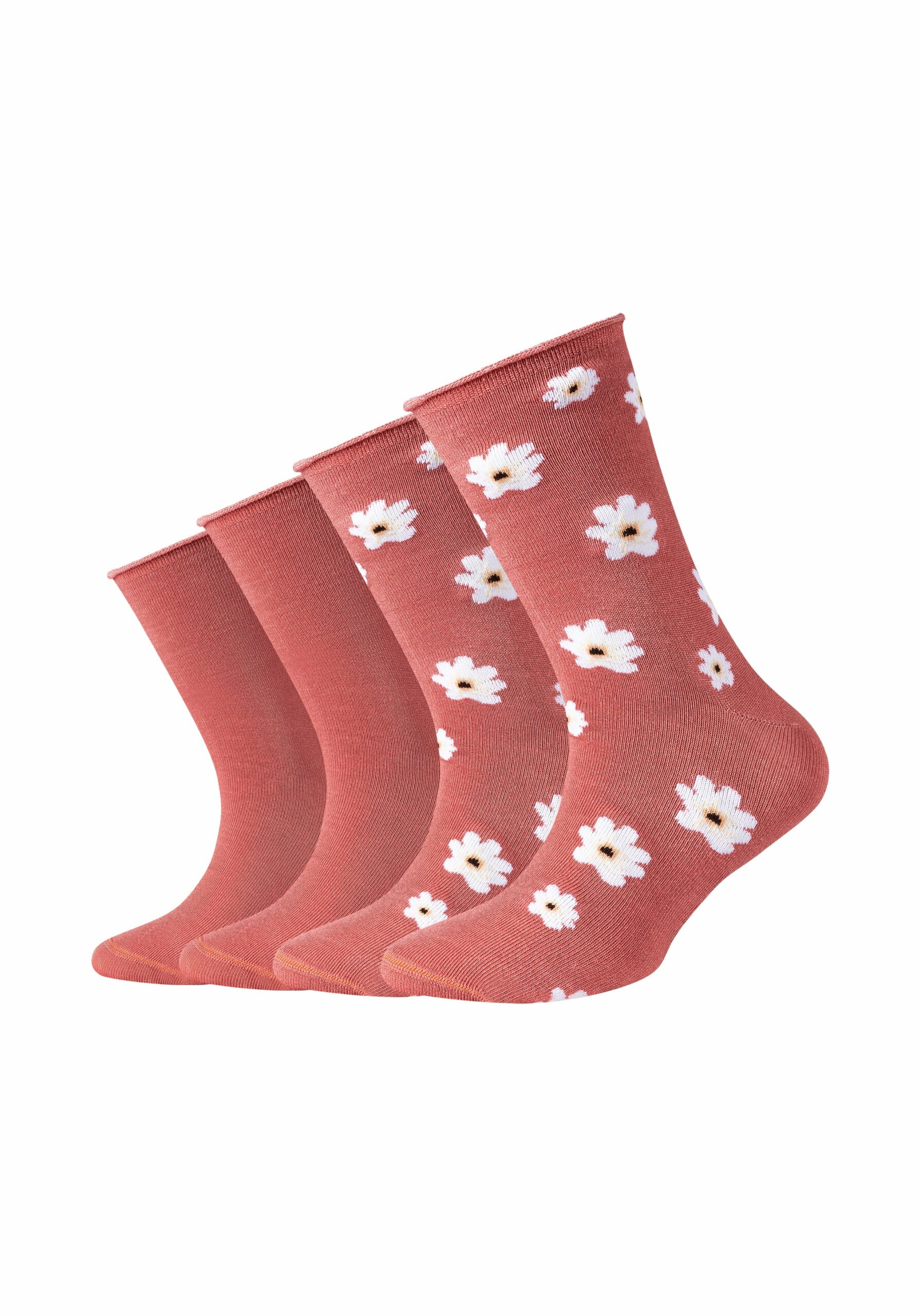 s.Oliver Kinder Socken Silky Touch Flower 4er Pack faded rose