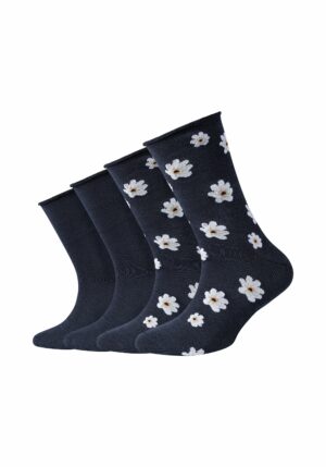 s.Oliver Kinder Socken Silky Touch Flower 4er Pack blue