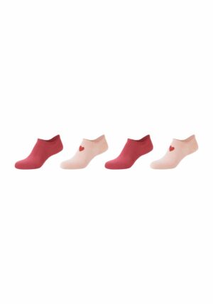 s.Oliver Sneakersocken silky touch rib mini 4er Pack peachskin