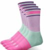 Salomon Kinder Sport Socken Cushioned 4er Pack Viola Honeydew