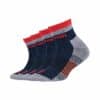 Salomon Kinder Sport Kurzsocken Cushioned 4er Pack Dress Blue/Tomato