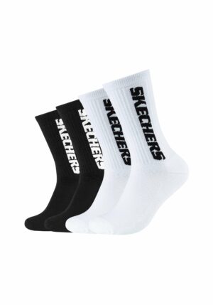 Skechers Tennis Socken Cushioned white black