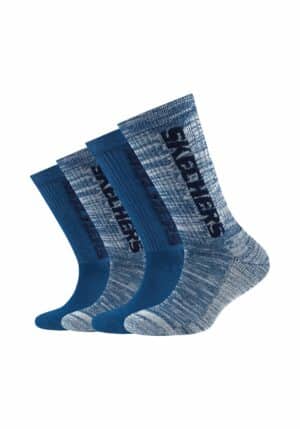 Skechers Kinder Tennis-Socken Cushioned 4er Pack ocean depths random