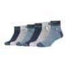 Skechers Kinder Kurzsocken Mesh Ventilation 6er Pack stone melange